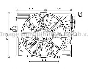 AVA QUALITY COOLING bw7533 -  Вентилятор, охлаждение двигателя